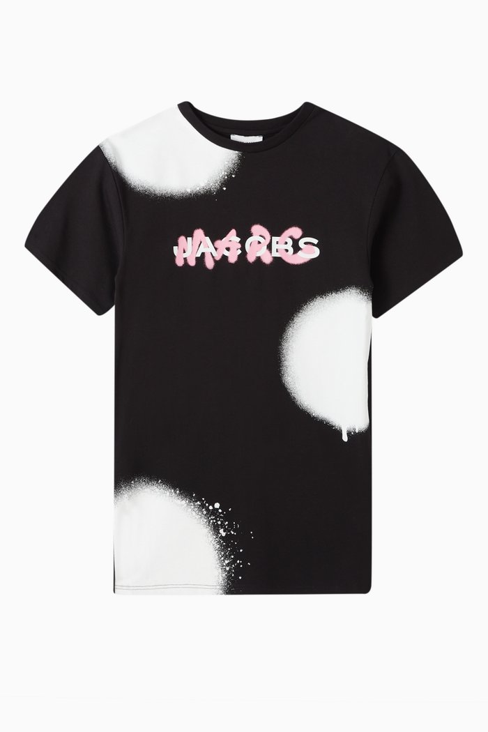 

Logo-print Dress in Organic Cotton Jersey, Black