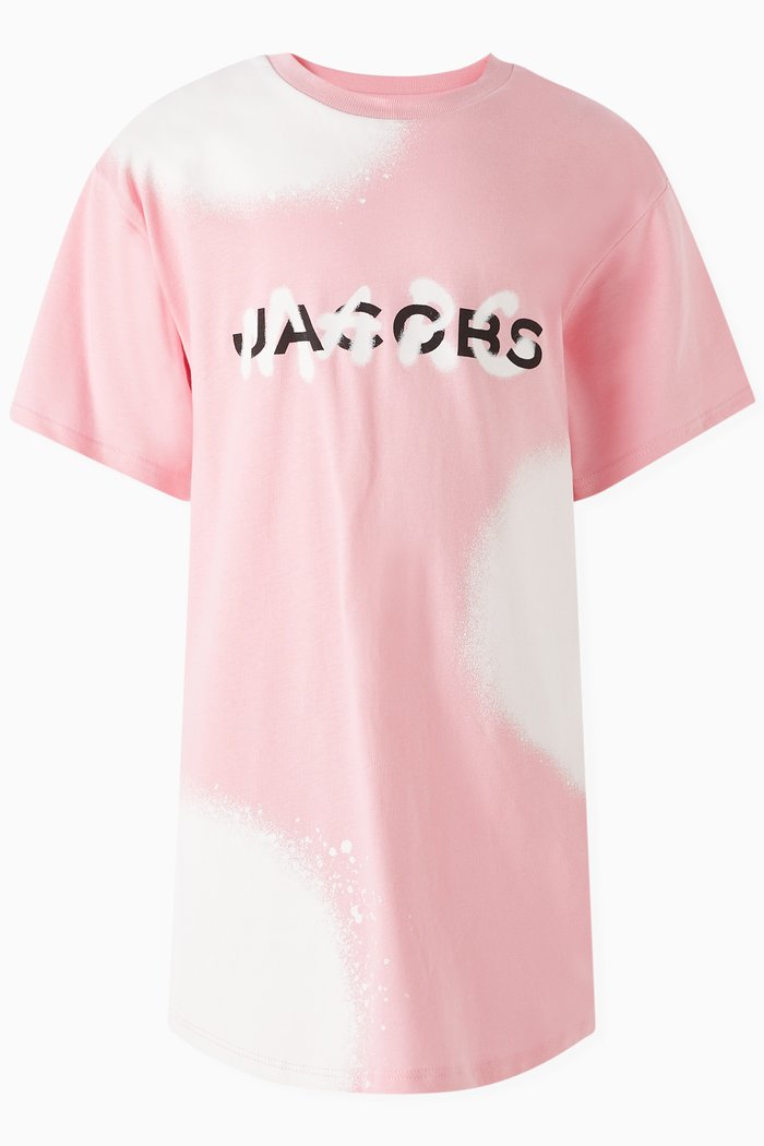 

Logo-print Dress in Organic Cotton Jersey, Pink