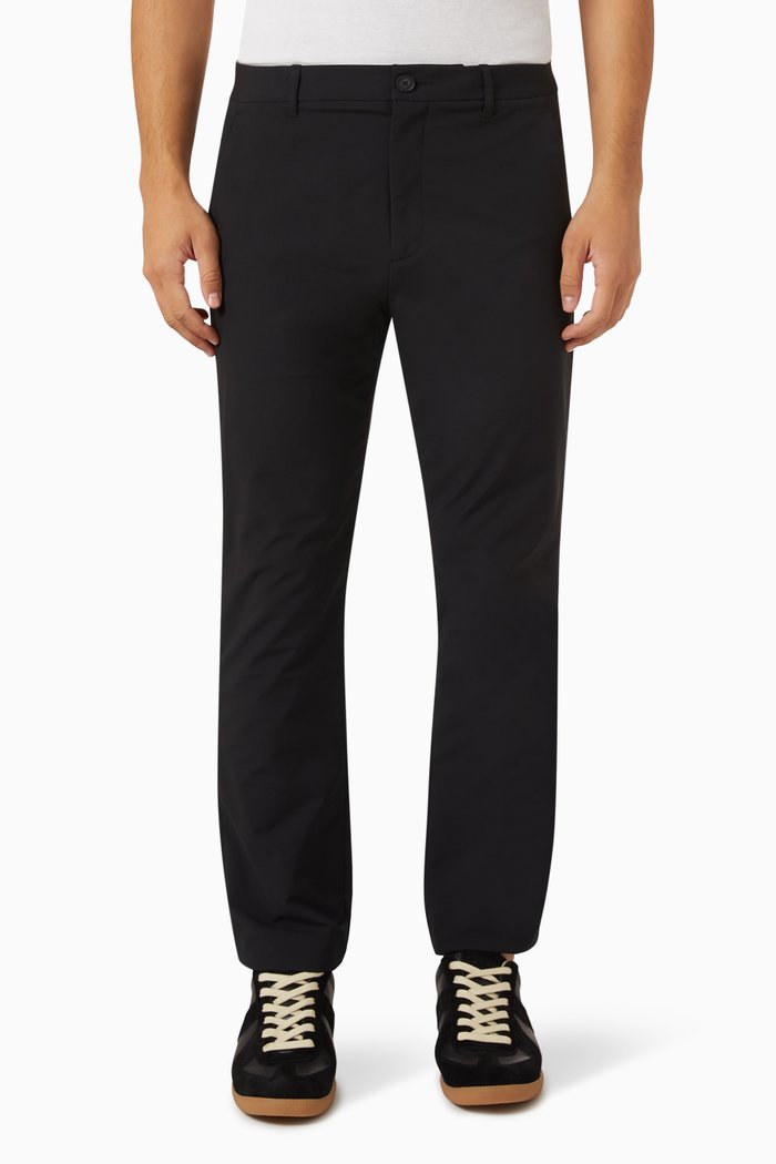 Chino Pants in Tech Dobby Fabric, Black