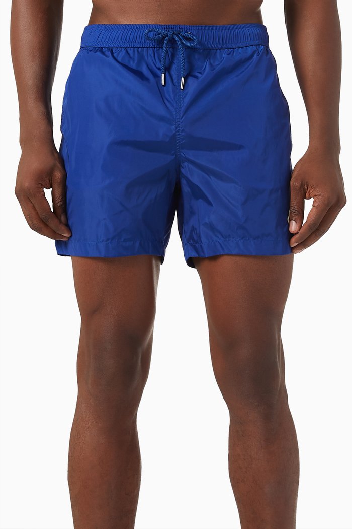 

Logo-patch Swim Shorts in Nylon, Blue