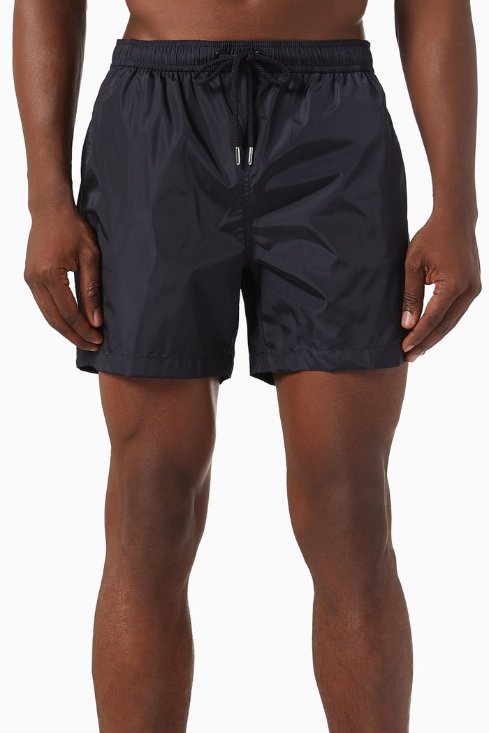 

Logo-patch Swim Shorts in Nylon, Blue