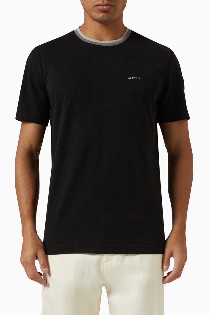 Logo T-shirt in Cotton Jersey, Black