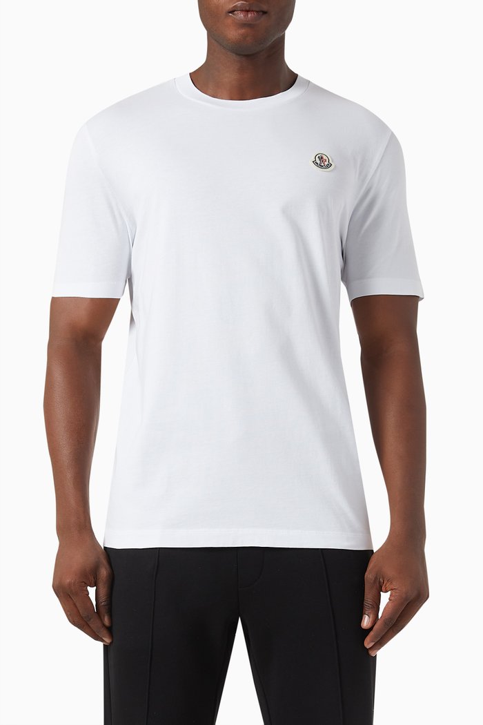 

Logo-patch T-shirt in Cotton-jersey, Set of 3, White