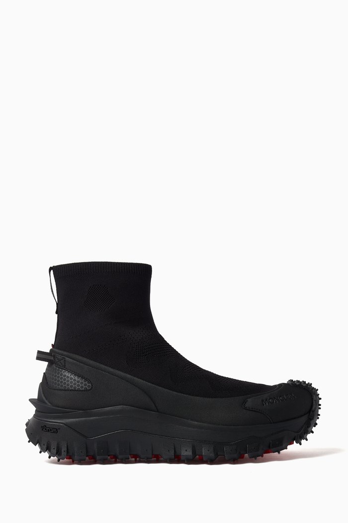 

Tailgrip Knit High-Top Sneakers in Mesh, Black