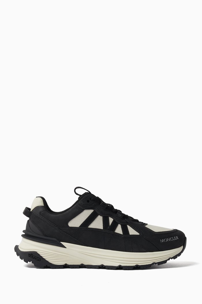

Lite Runner Low Top Sneakers in Leather, Black