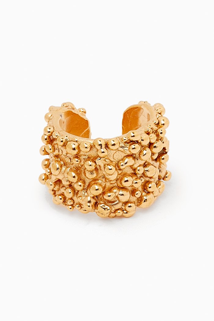 

The Rocky Road Single Ear Cuff in 24kt Gold-plated Bronze