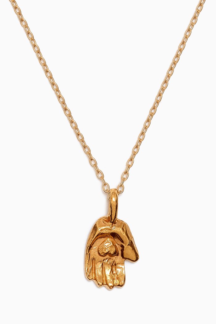 

The Token of Love Amulet Necklace in 24kt Gold-plated Bronze