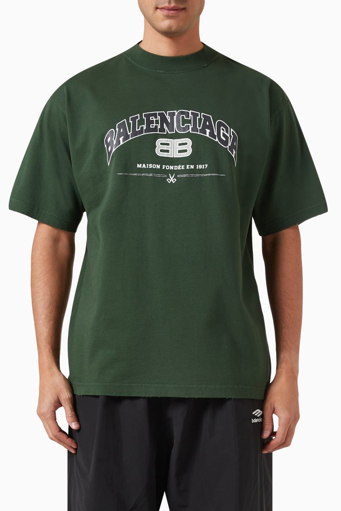 

Maison Balenciaga T-shirt in Cotton Jersey, Green