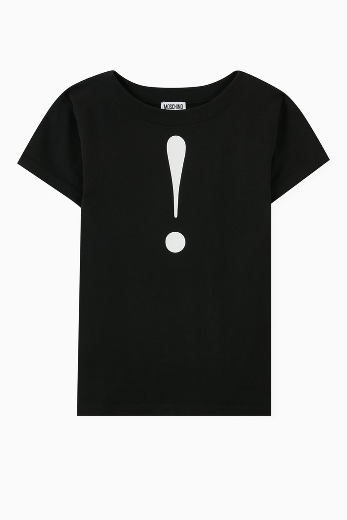 

House Symbols T-shirt Dress in Cotton, Black