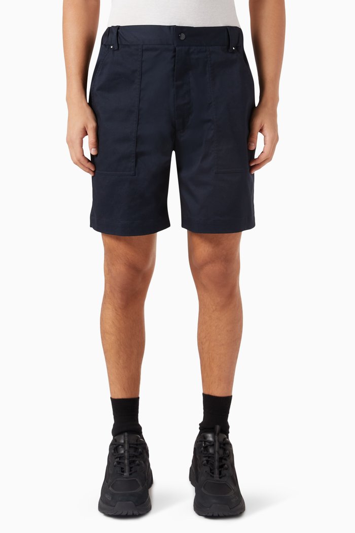 

Cargo Shorts in Cotton Gabardine, Blue