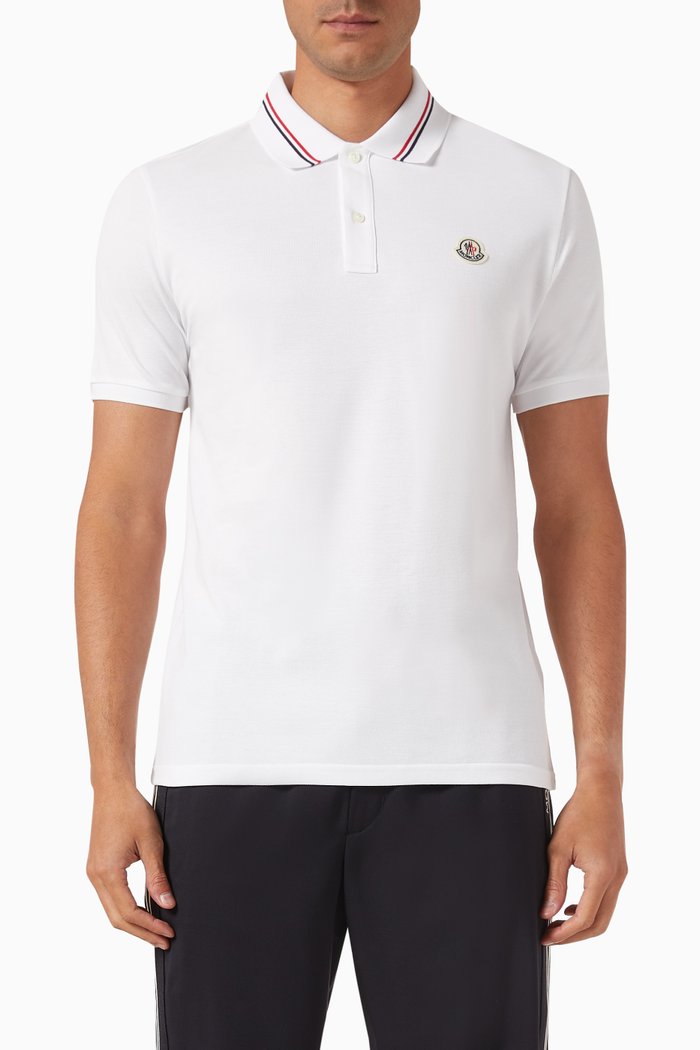 

Logo-patch Polo Shirt in Cotton, White