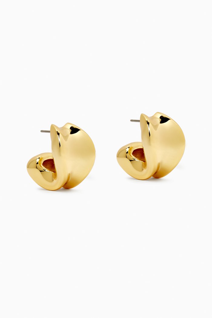 

Chunky Doune Hoop Earrings in 14kt Gold-plated Brass
