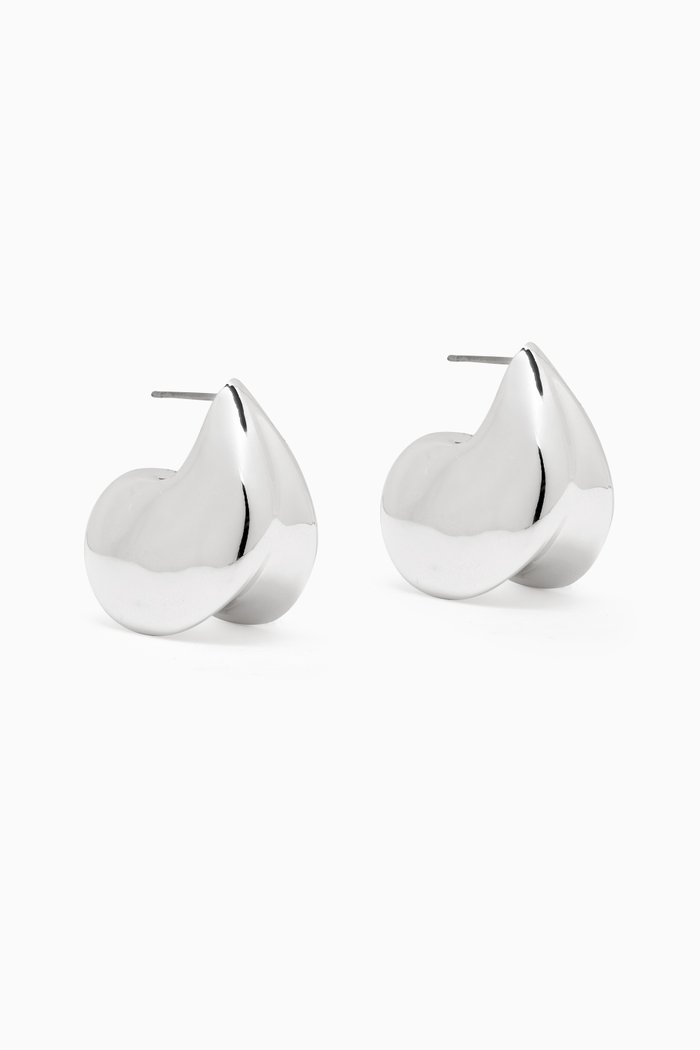 

Nouveaux Puff Earrings in Silver-tone Metal
