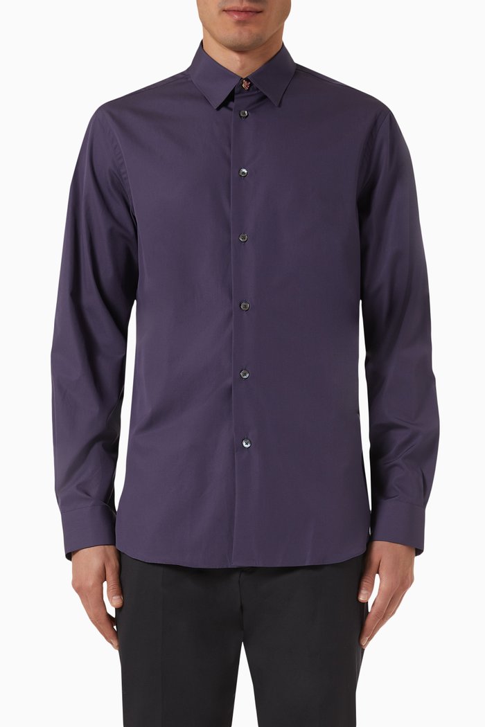 

Buttoned Shirt in Cotton, Blue