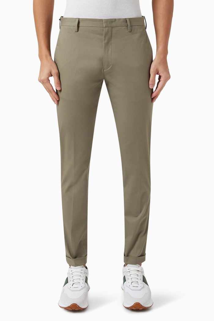 

Slim-fit Trousers in Stretch-cotton, Neutral