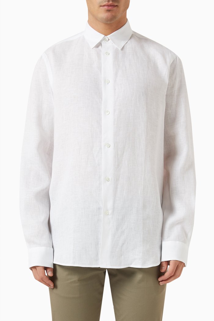 

Regular-fit Shirt in Chambray, White