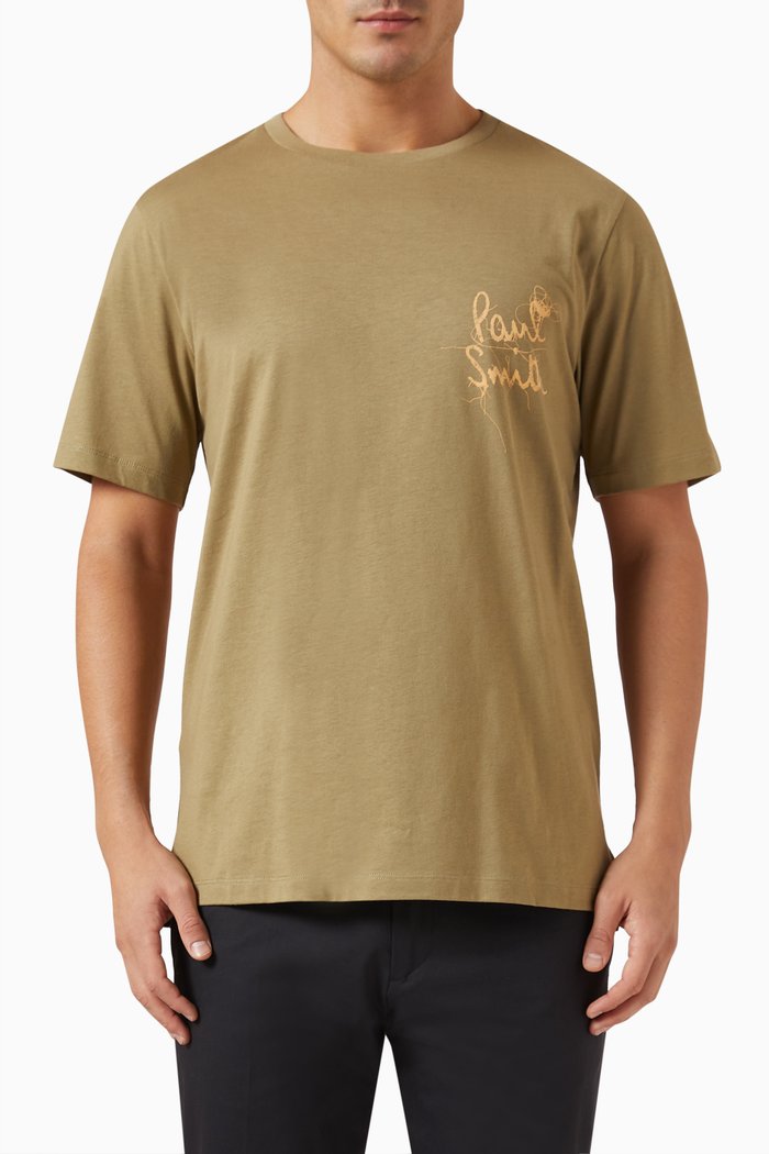 

Graphic Logo T-Shirt in Organic Cotton Jersey, Green