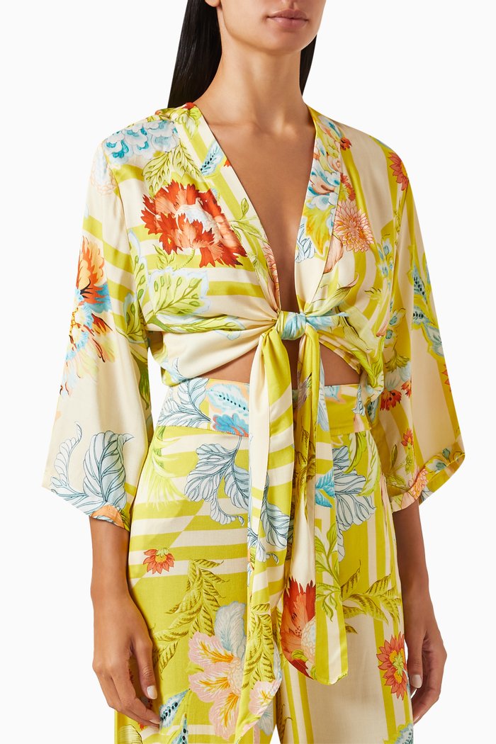 

Macaira Tie-up Top, Yellow