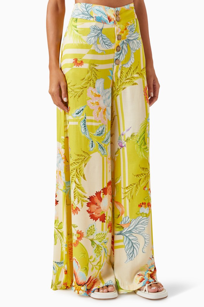 

Fiorella Wide-leg Pants, Yellow