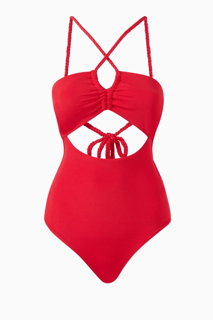 Marie One-piece Swimsuit, Red