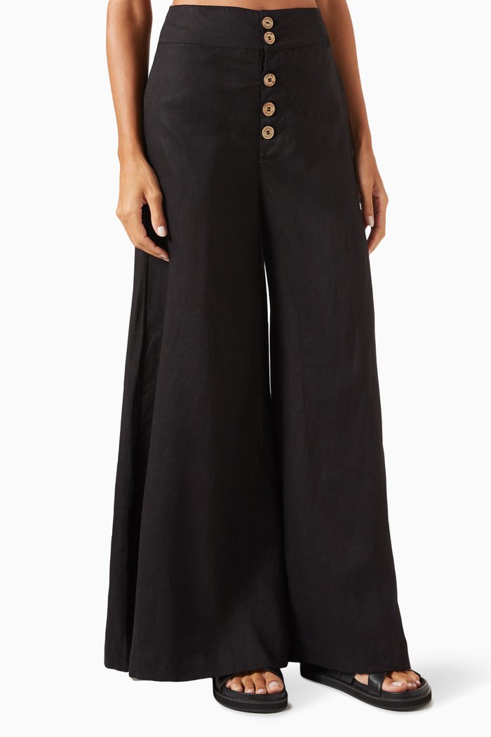 

Fiorella Wide-leg Pants, Black