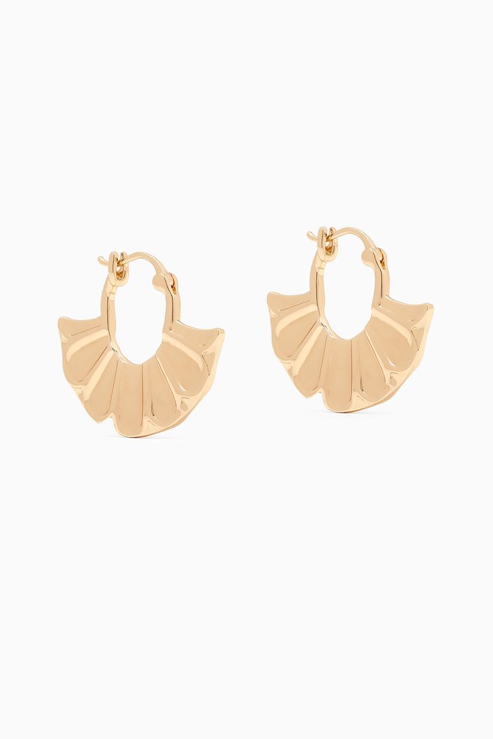 Talli Flat Hoops in 18kt Gold-plated Metal