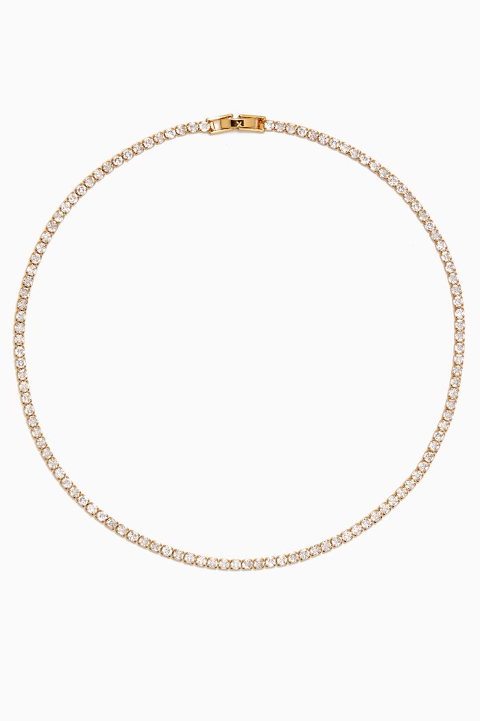 

Savin Tennis Necklace in 18kt Gold-plated Vermeil