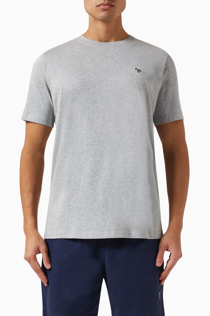 

Zebra Logo T-shirt in Organic Cotton-jersey, Grey