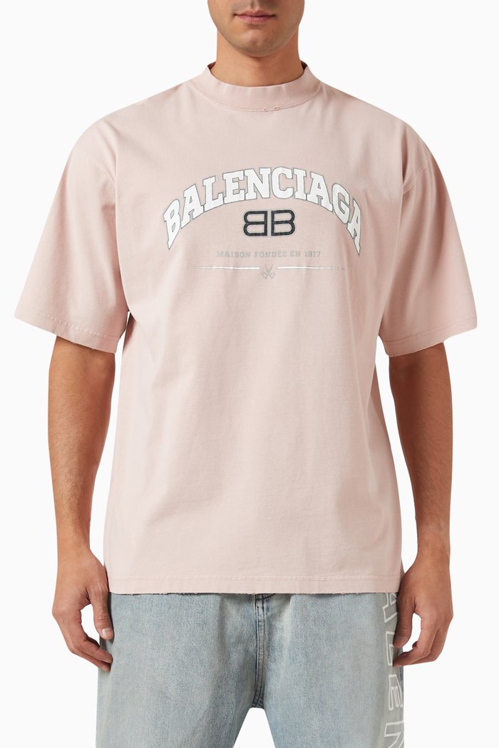 

Maison Balenciaga T-shirt in Cotton Jersey, Pink