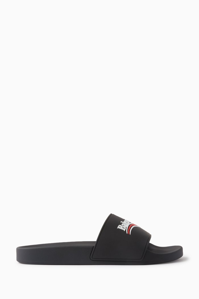 

Pool Slides in Rubber, Black