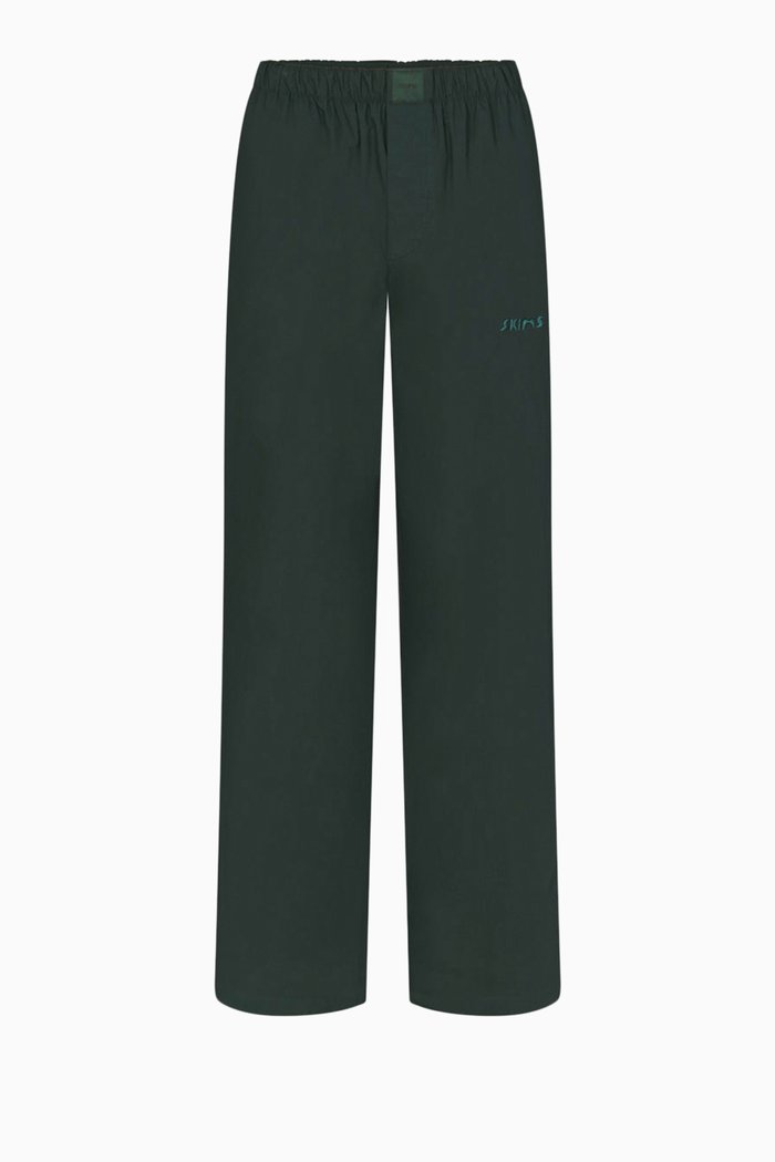 

Sleep Pants in Cotton Poplin, Green