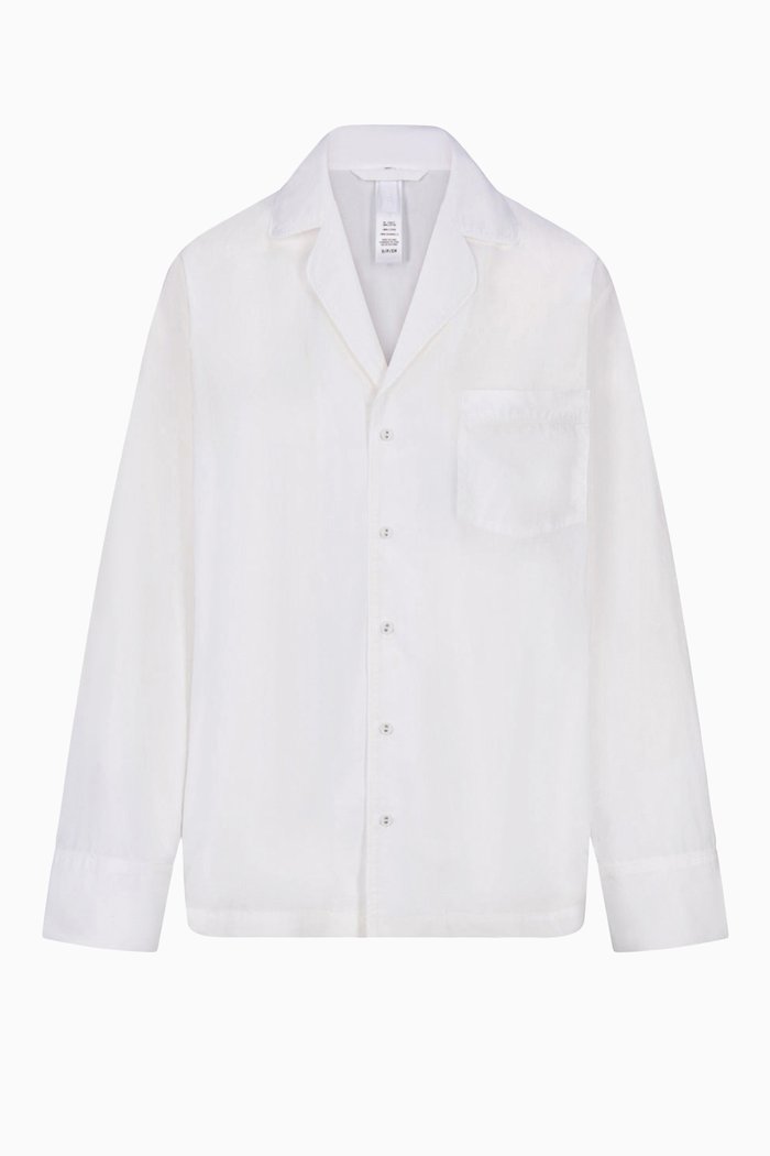 

Sleep Button-up Shirt in Cotton Poplin, Neutral