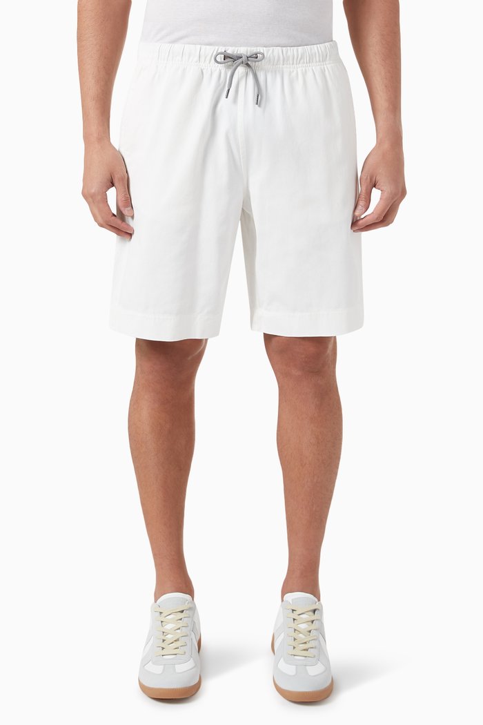 

Zebra Logo Shorts in Cotton, White