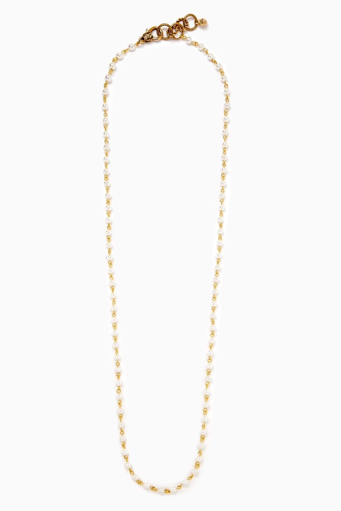 

Pearl Perfect Necklace in Gold-plated Brass, White