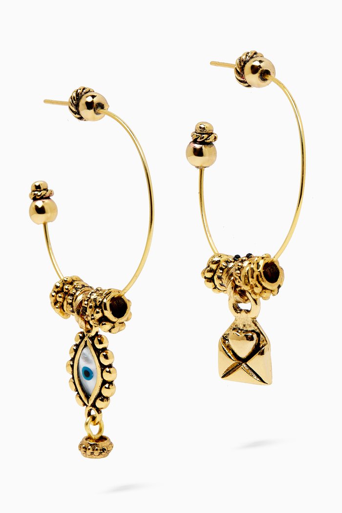 

Baglia Earrings in Gold-plated Brass, Blue