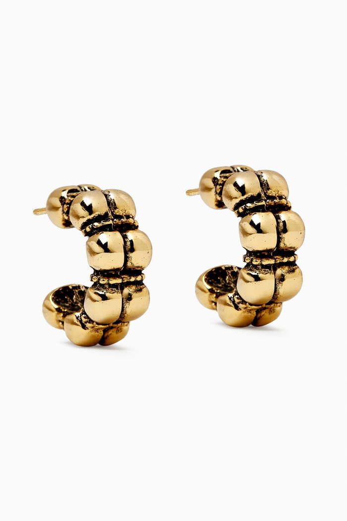 

Nix Chunky Hoop Earrings in Gold-plated Brass