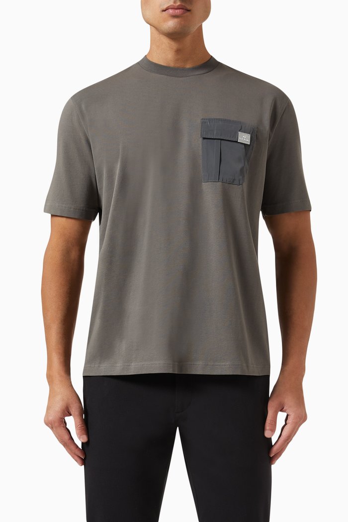 

Pocket T-shirt in Organic Cotton-jersey, Grey