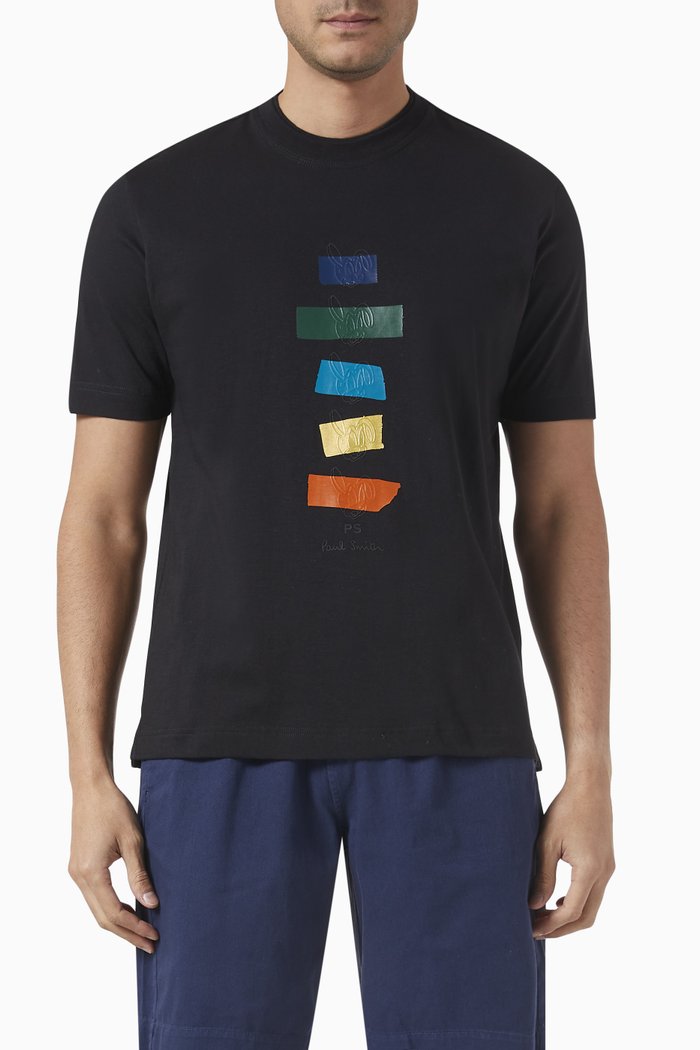 

Taped Bunnies T-shirt in Cotton Jersey, Black