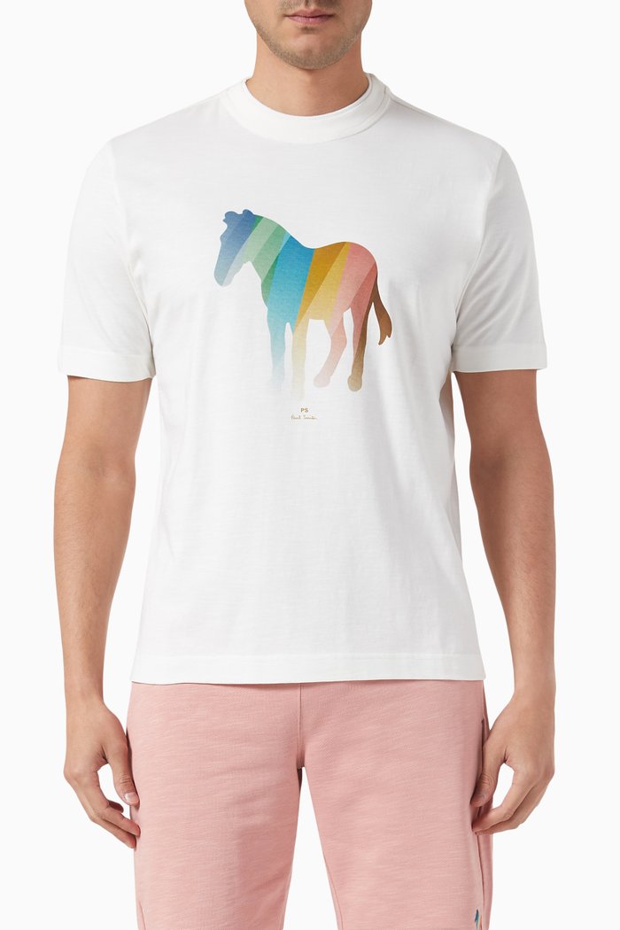 

Printed T-shirt in Cotton Jersey, Neutral