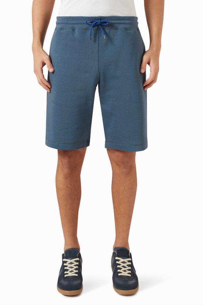 

Zebra Logo Shorts in Organic Cotton Jersey, Blue