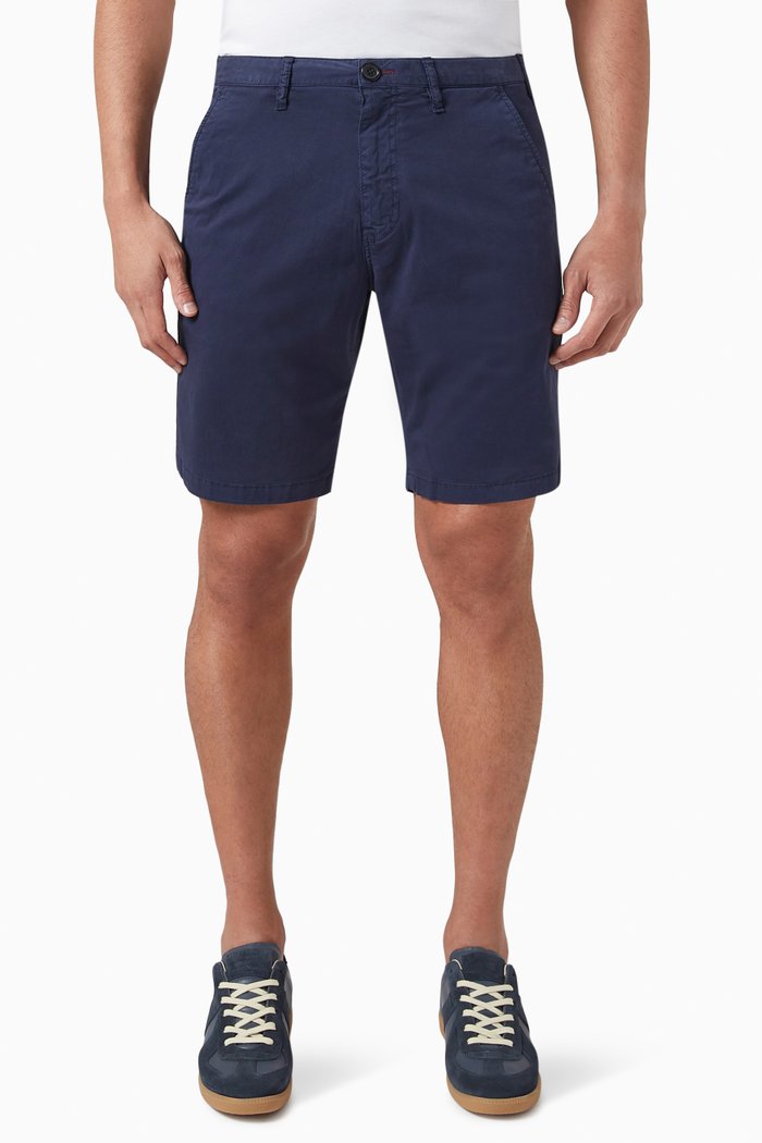 

Slim Fit Chinos Shorts in Organic Cotton, Blue