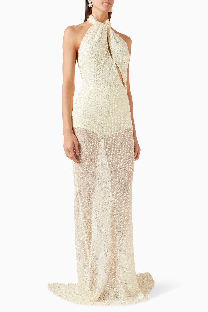 

Vera Embellished Dress, Neutral