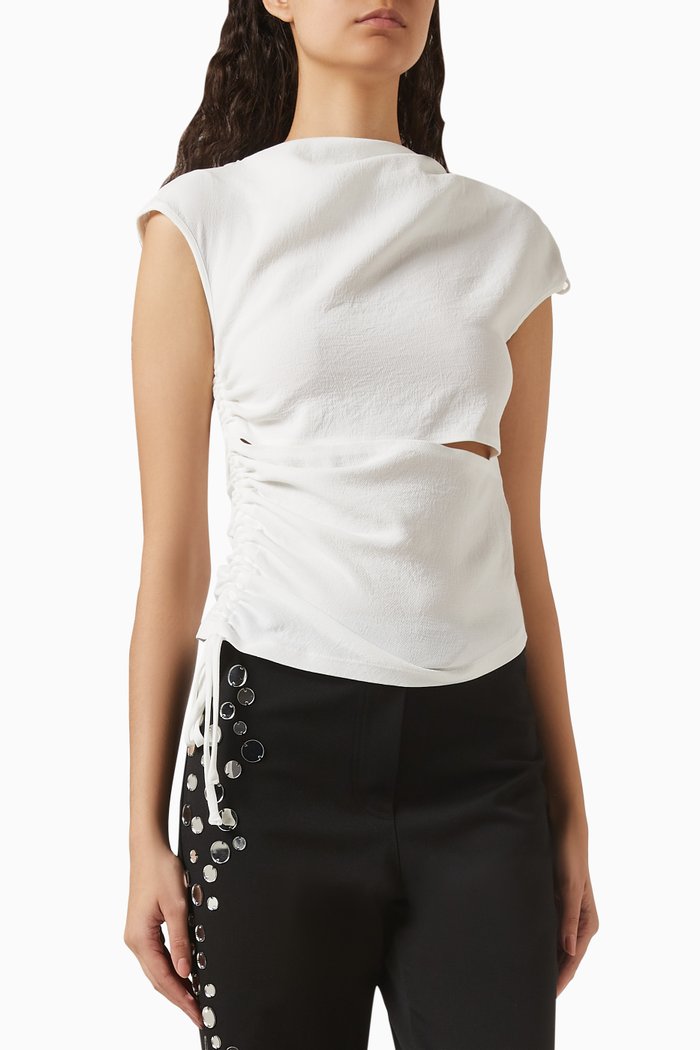 

Garcia Draped Top, White