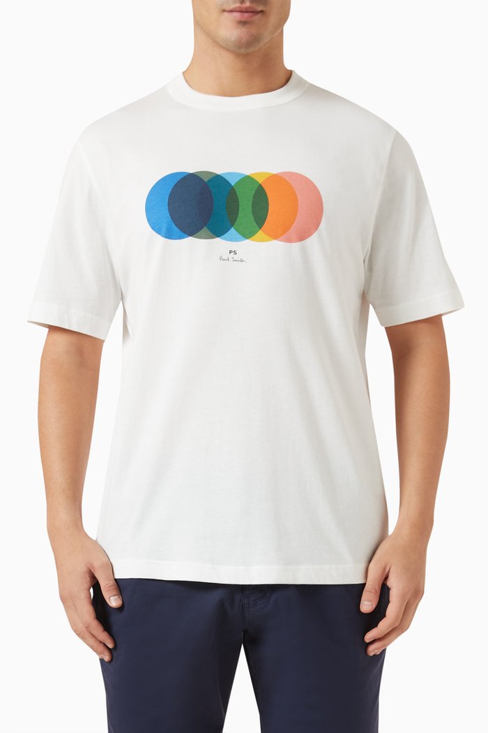 

Circles Graphic T-shirt in Organic Cotton Jersey, Neutral