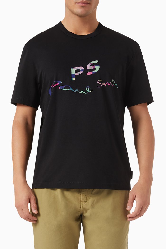 

Logo-print T-shirt in Organic Cotton-jersey, Black