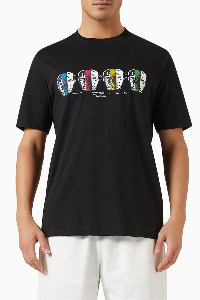 

Opposite Skull Graphic T-shirt in Organic Cotton Jersey, Black