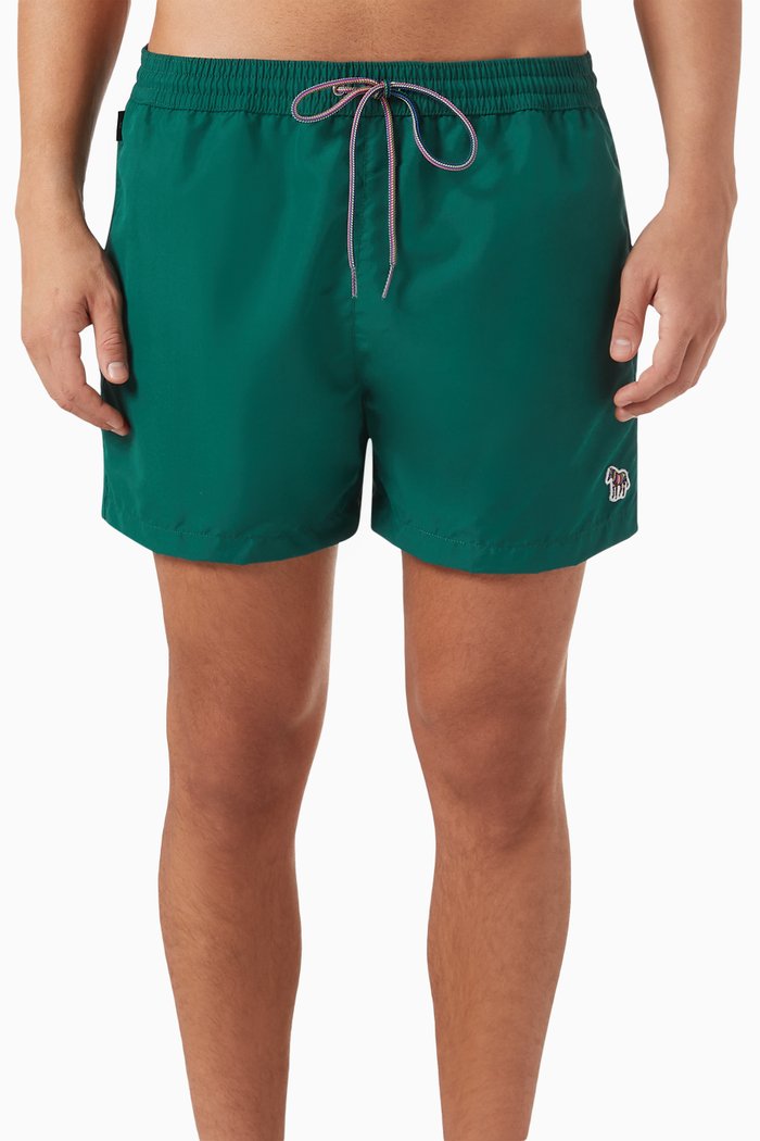 

Zebra Logo Swim Shorts, Green