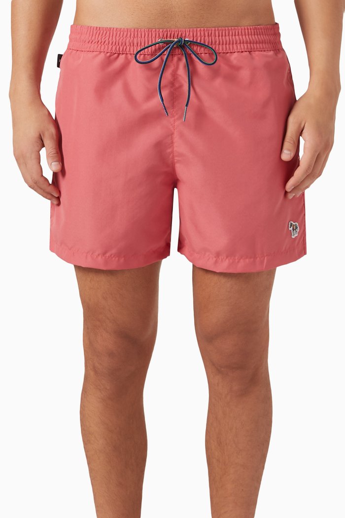 

Zebra Logo Swim Shorts, Pink