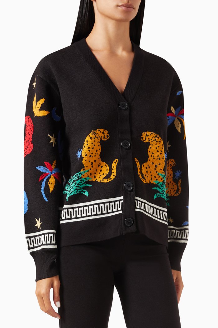 

Solstice Cardigan in Viscose-knit, Black