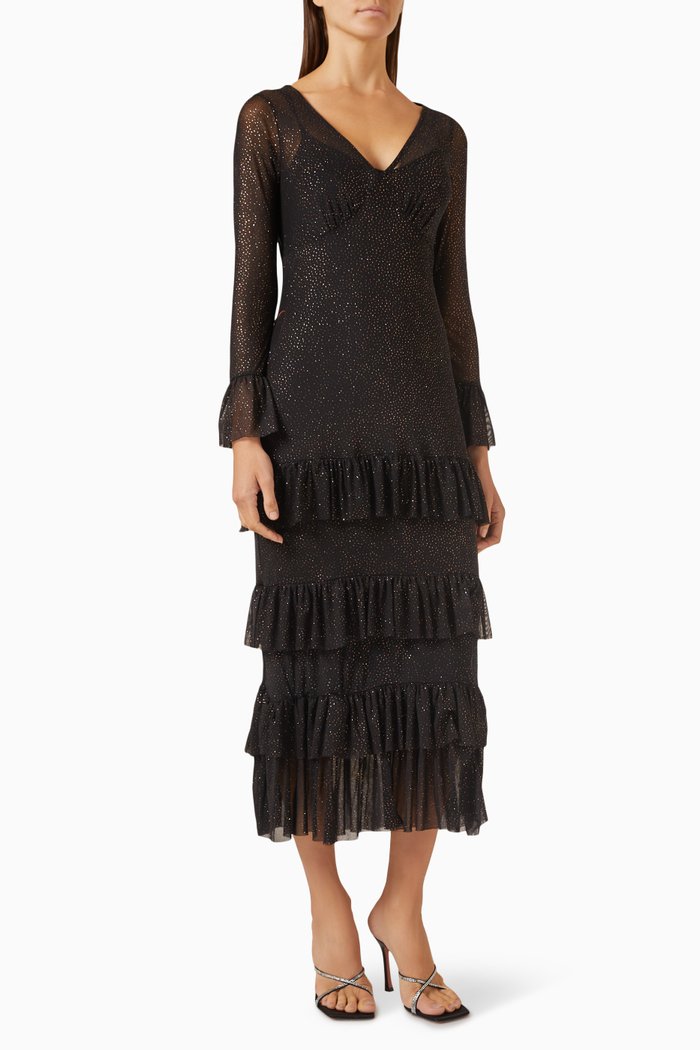 

Kate Dress in Sparkle Mesh, Black